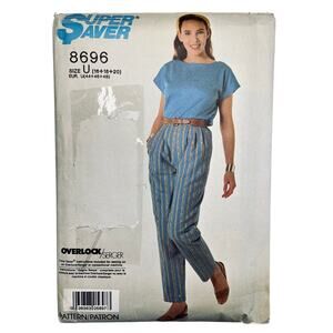 Simplicity 8696 Super Saver Sewing Pattern Misses' Pants Top Size 16-20 Uncut